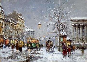 paris Tableau Peinture - AB place de la madeleine hiver Paris